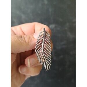 Pandora 925 Sterling Silver CZ Light As A Feather Pendant Vintage